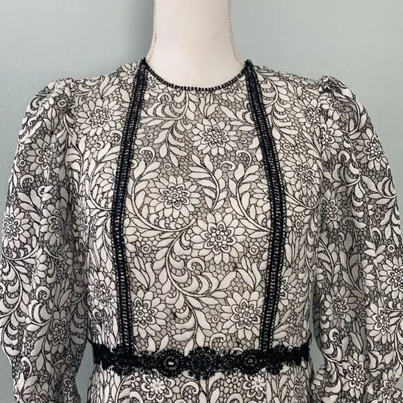 NWT Anthropologie Monique Lhuillier Lace Dress 6P - Picture 6 of 16